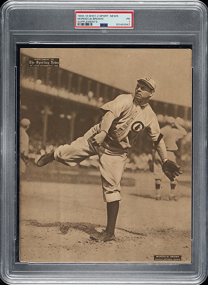 1909-1913 M101-2 Sporting News Supplements Mordecai Brown PSA POOR 1