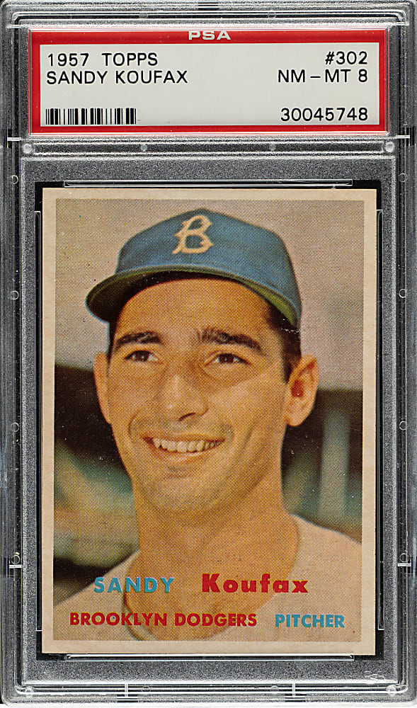 1957 Topps #302 Sandy Koufax PSA NM-MT 8