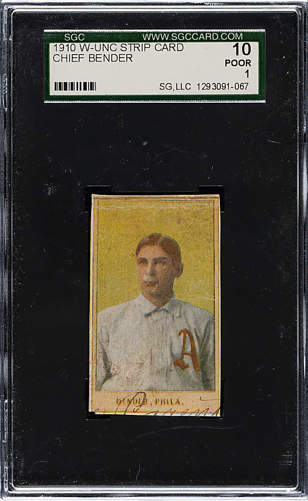 1910 W-UNC Strip Card Chief Bender SGC POOR 10
