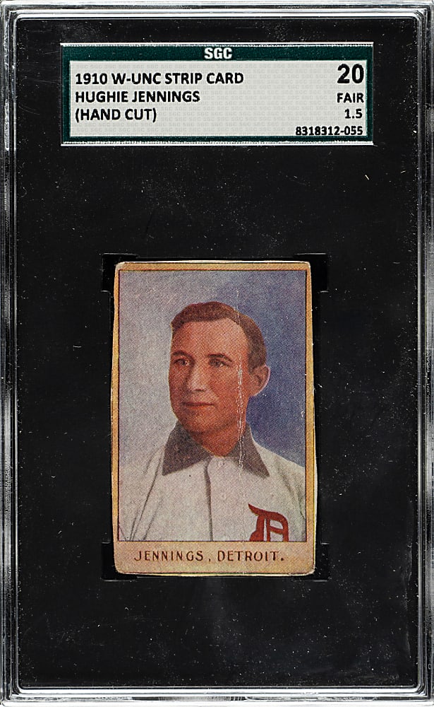 1910 W-UNC Strip Card Hughie Jennings SGC FAIR 20