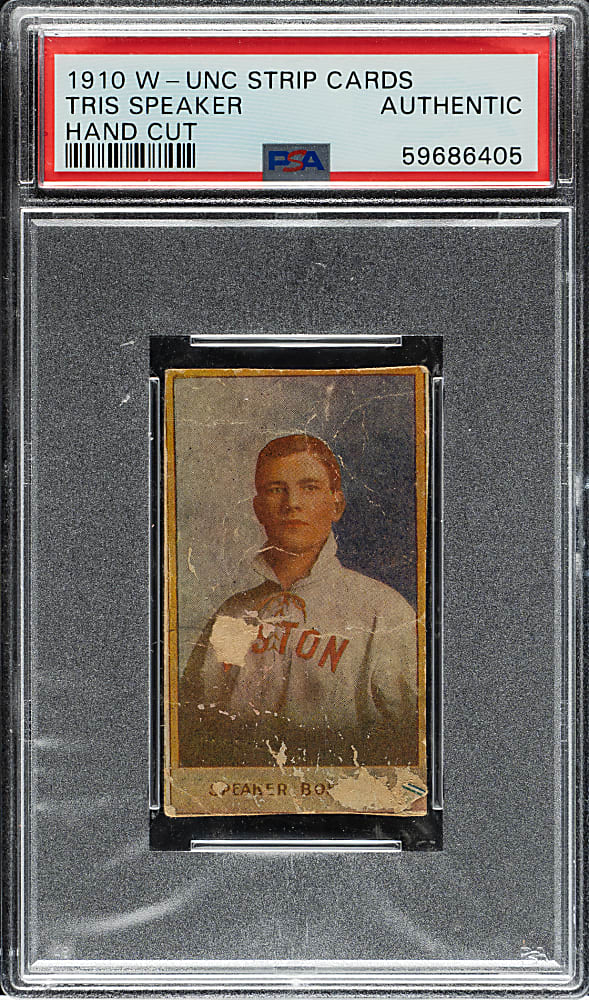 1910 W-UNC Strip Card Tris Speaker