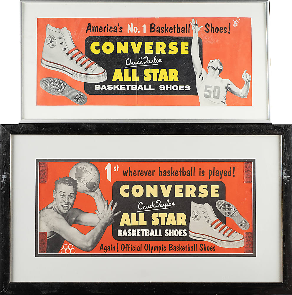 1950s Chuck Taylor Converse Sneaker Window Display Advertisement Pair