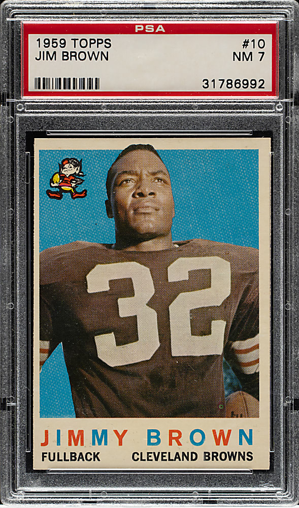 1959 Topps Football #10 Jim Brown PSA NM 7