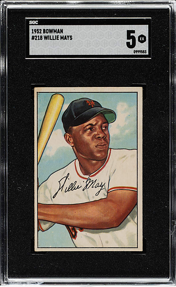 1952 Bowman #218 Willie Mays SGC EX 5
