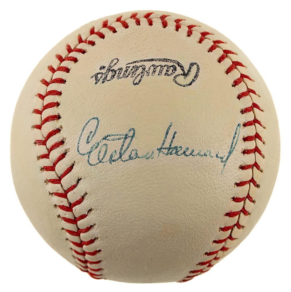 Elston Howard Signed Baseball - Displays as a Single - PSA/DNA