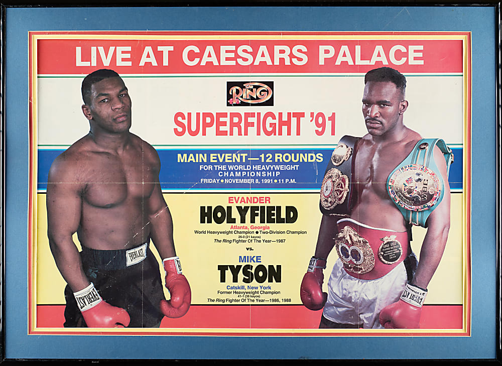1991 Mike Tyson vs. Evander Holyfield Fight Poster