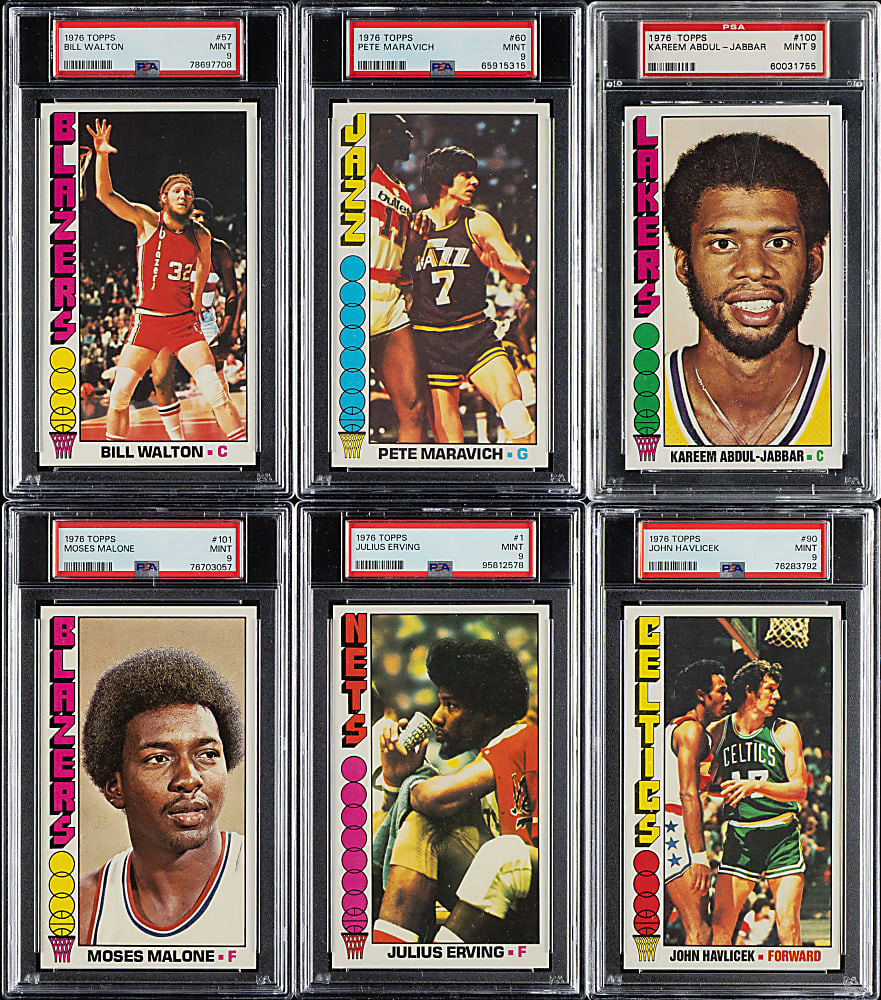 1976-1977 Topps Basketball PSA-Graded Complete Set (144) Including 29 GEM MINT 10
