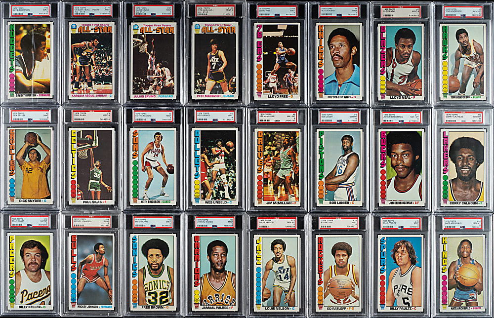 1976-1977 Topps Basketball PSA-Graded Complete Set (144) Including 29 GEM MINT 10
