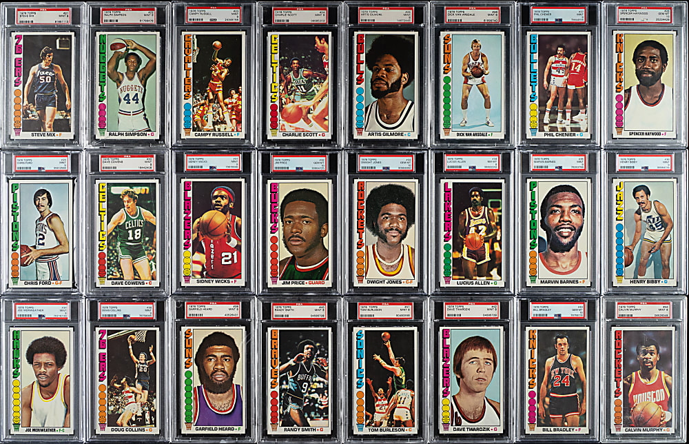 1976-1977 Topps Basketball PSA-Graded Complete Set (144) Including 29 GEM MINT 10
