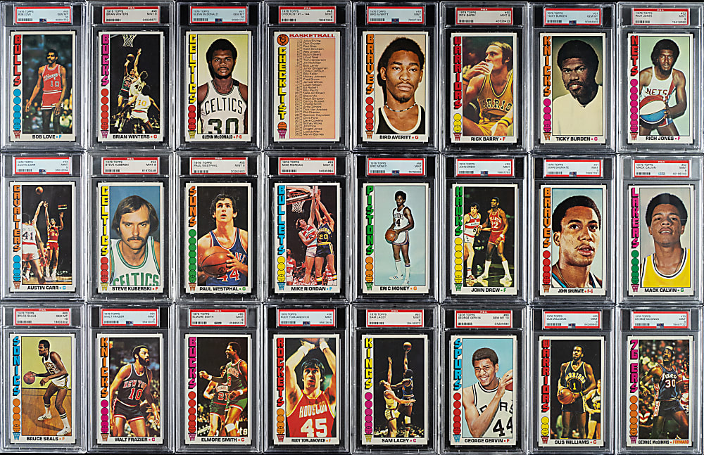 1976-1977 Topps Basketball PSA-Graded Complete Set (144) Including 29 GEM MINT 10