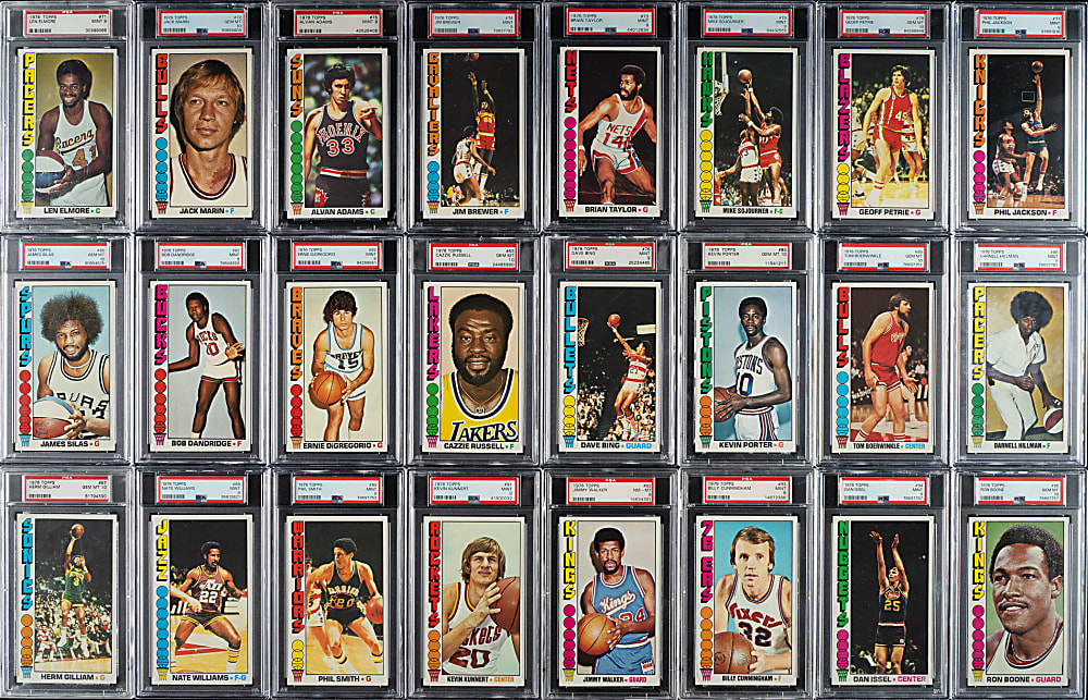 1976-1977 Topps Basketball PSA-Graded Complete Set (144) Including 29 GEM MINT 10