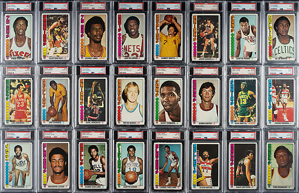 1976-1977 Topps Basketball PSA-Graded Complete Set (144) Including 29 GEM MINT 10