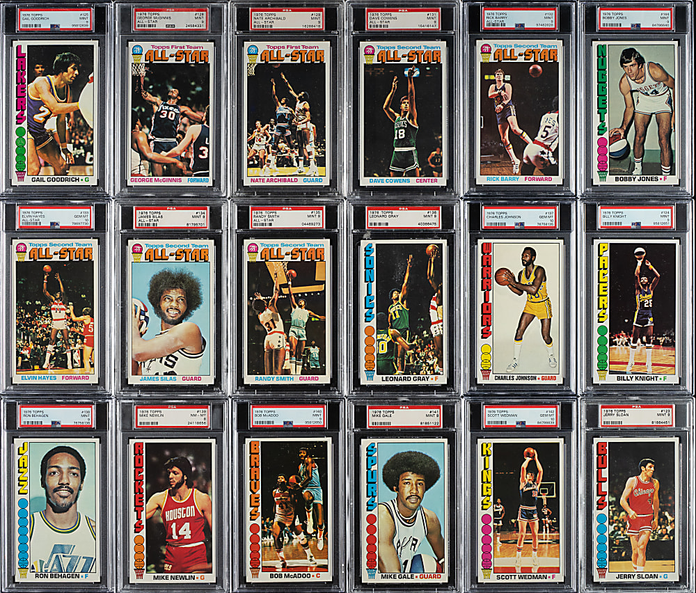 1976-1977 Topps Basketball PSA-Graded Complete Set (144) Including 29 GEM MINT 10