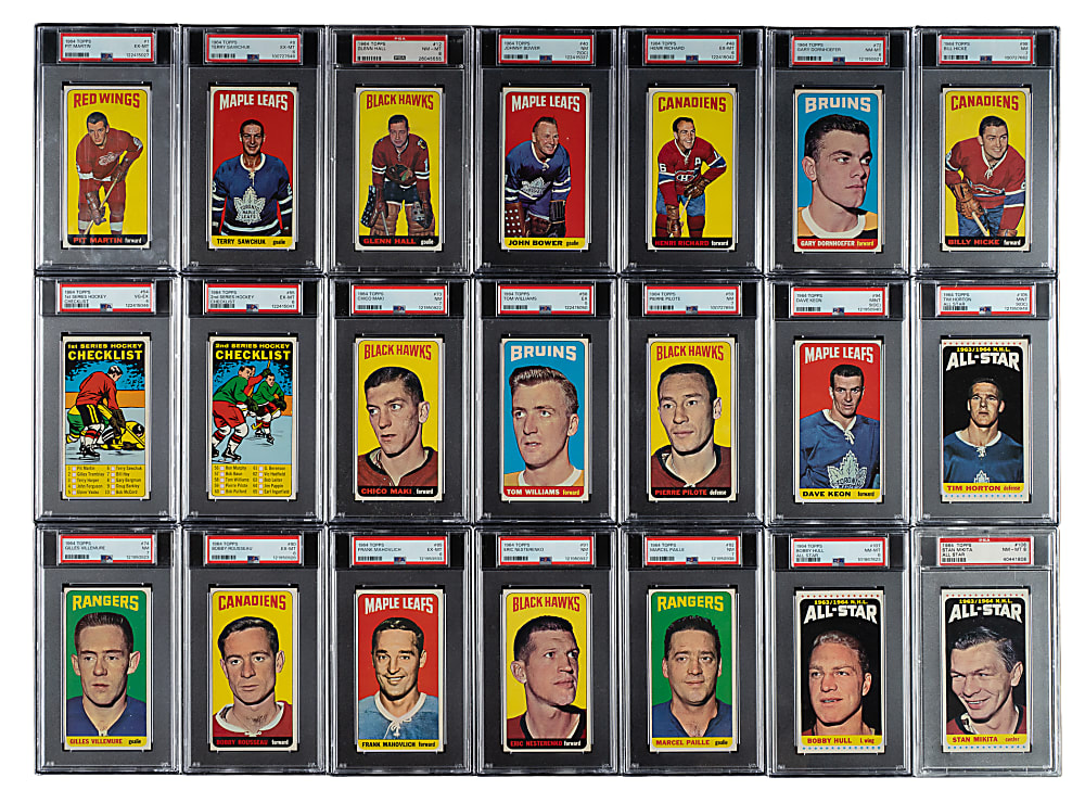 1964-1965 Topps Hockey PSA-Graded Complete Set (110)