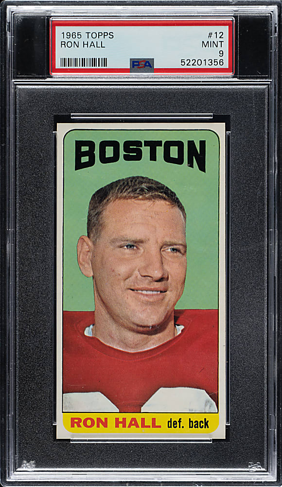 1965 Topps Football #12 Ron Hall PSA MINT 9 - Highest Graded!