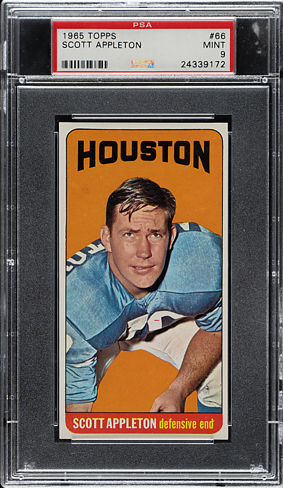 1965 Topps Football #66 Scott Appleton PSA MINT 9