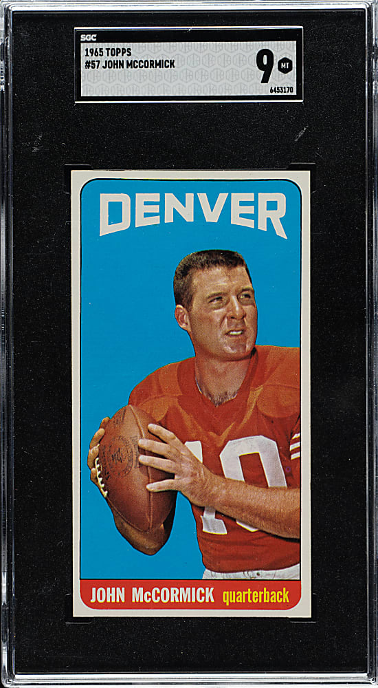 1965 Topps Football #57 John McCormick SGC MINT 9 - 1 of 1 - Highest Graded!