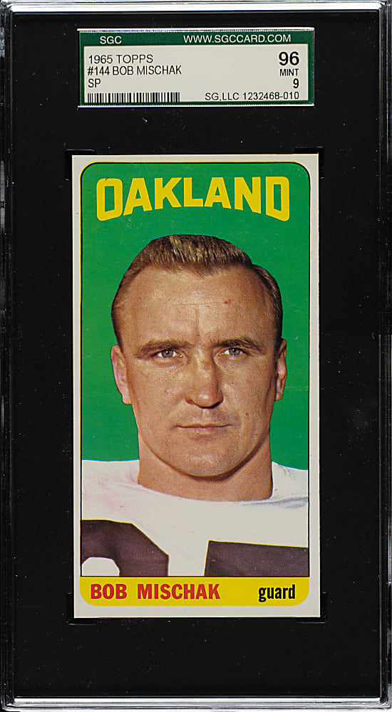 1965 Topps Football #144 Bob Mischak SGC MINT 96 - 1 of 1 - Highest Graded!