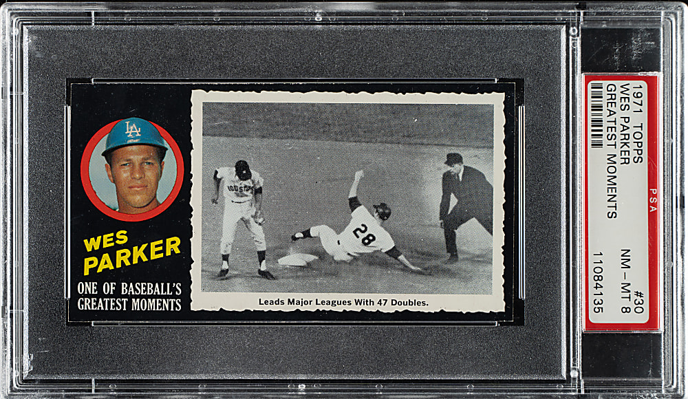 1971 Topps Greatest Moments #30 Wes Parker PSA NM-MT 8