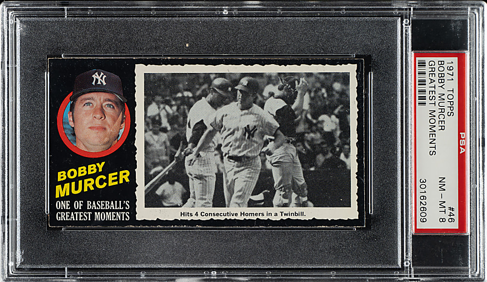 1971 Topps Greatest Moments #46 Bobby Murcer PSA NM-MT 8