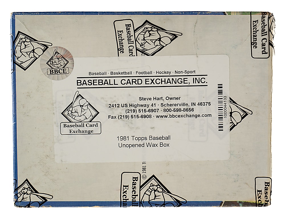 1981 Topps Unopened Wax Box (36 Packs) - BBCE