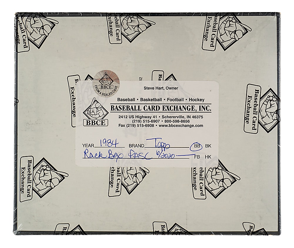 1984 Topps Unopened Rack Box (24 Packs) - BBCE - From a Sealed Case (FASC)