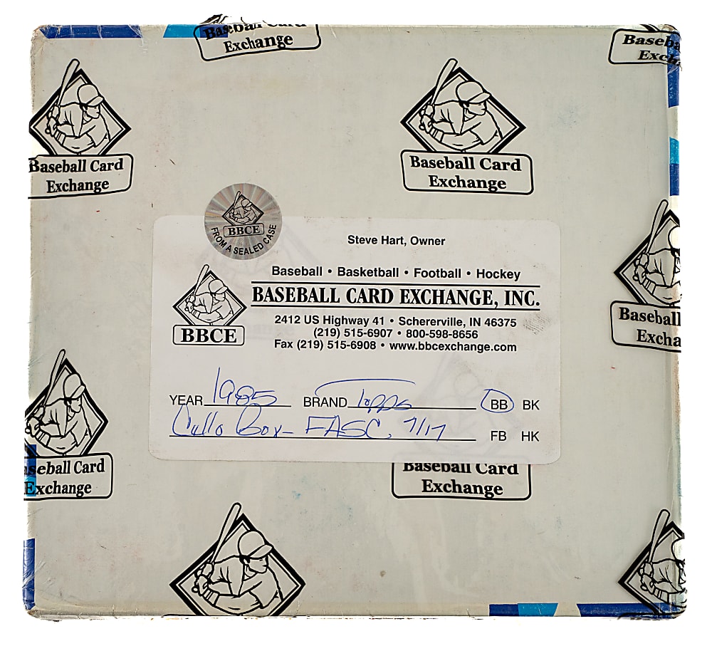 1985 Topps Unopened Cello Box (24 Packs) - BBCE - From a Sealed Case (FASC)