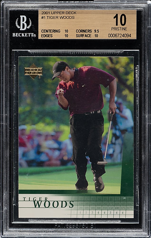 2001 Upper Deck Golf #1 Tiger Woods BGS PRISTINE 10