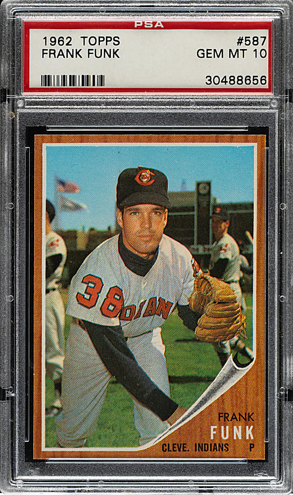 1962 Topps #587 Frank Funk PSA GEM MINT 10 - 1 of 1 - Highest Graded!