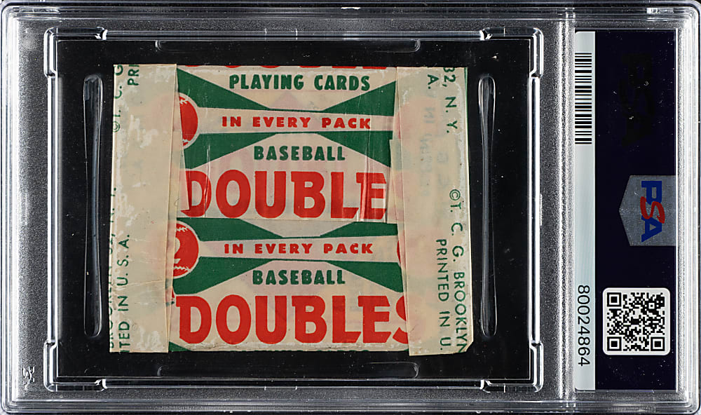 1951 Topps Red Backs Unopened One-Cent Wax Pack PSA NM-MT 8
