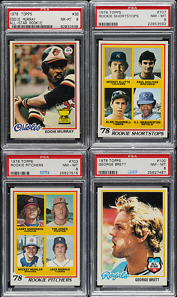 High-Grade 1978 Topps Complete Set (726) Including 17 PSA NM-MT 8