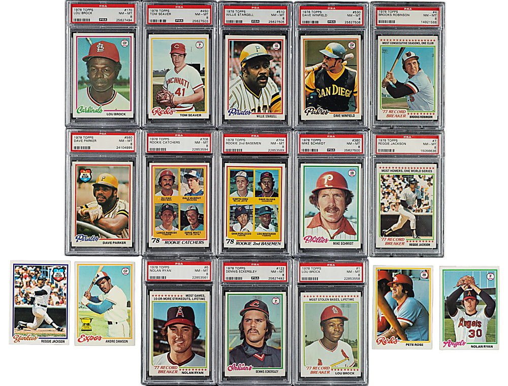 High-Grade 1978 Topps Complete Set (726) Including 17 PSA NM-MT 8