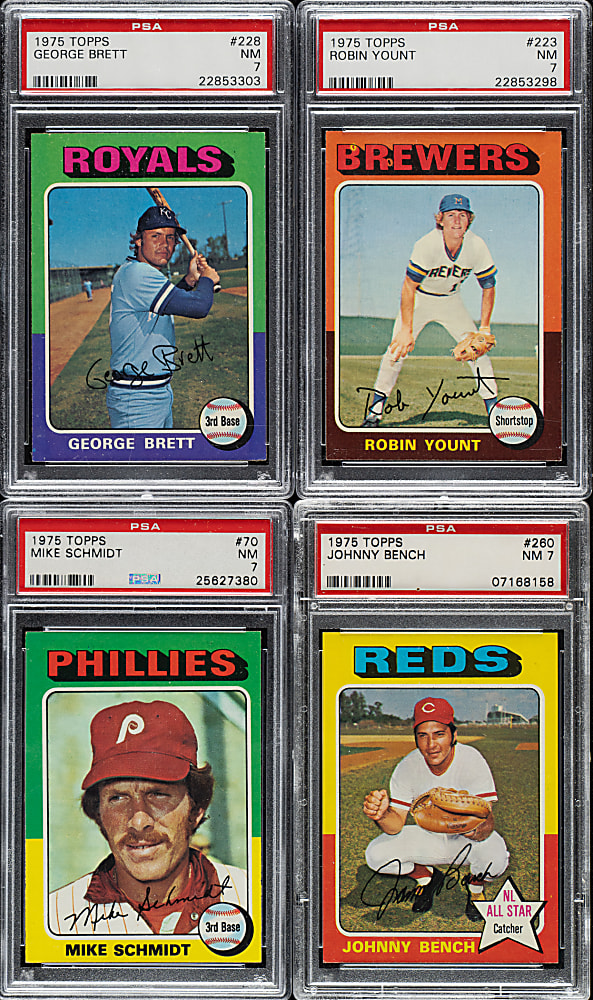High-Grade 1975 Topps Complete Set (660) Including 16 PSA-Graded Cards