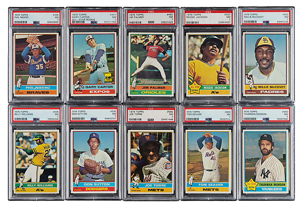 High-Grade 1976 Topps Complete Set (660) Plus Traded Series (44) Including 54 PSA NM 7