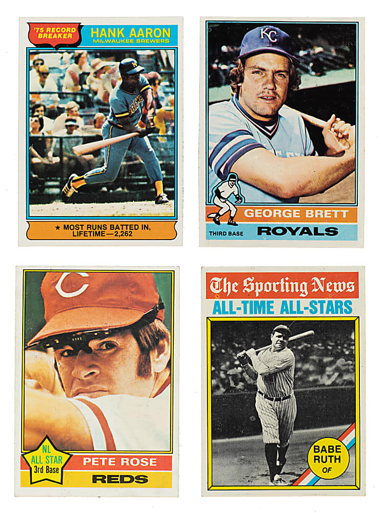 High-Grade 1976 Topps Complete Set (660) Plus Traded Series (44) Including 28 PSA NM-MT 8