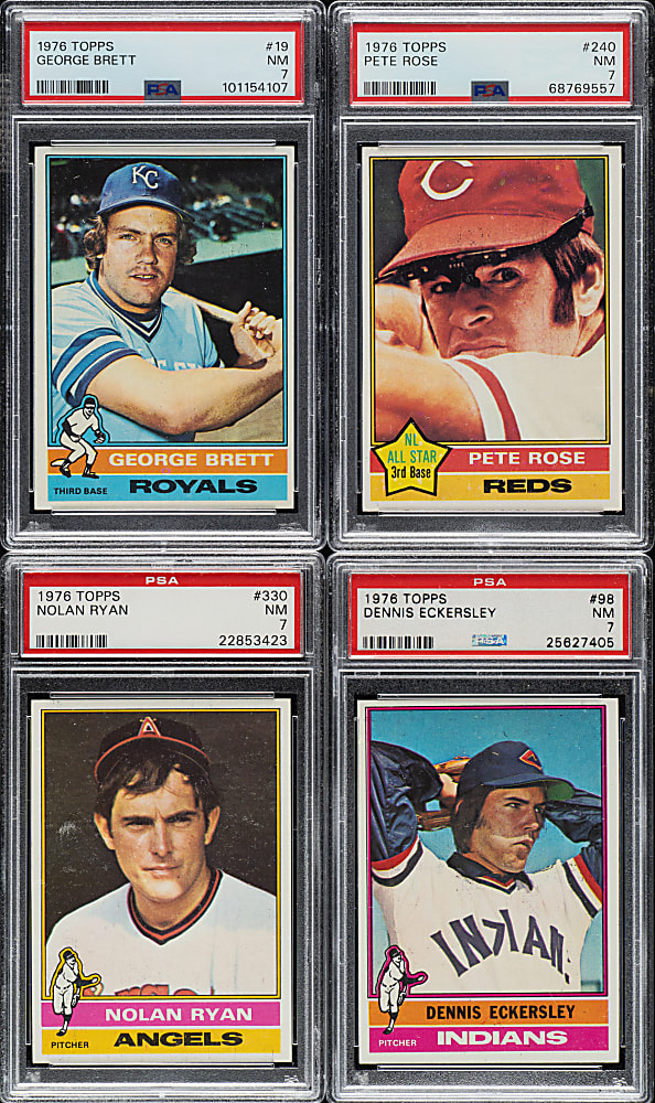 1976 Topps Complete Set (660) Plus Traded Series (44) Including 22 PSA NM 7