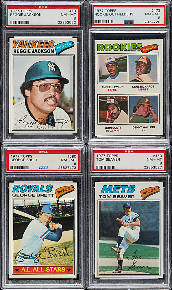 High-Grade 1977 Topps Complete Set (660) Including 10 PSA NM-MT 8
