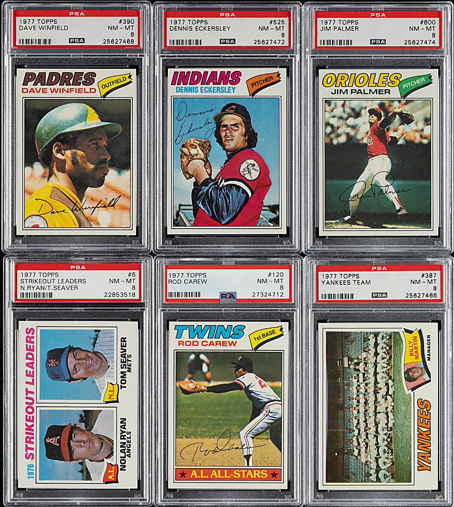 High-Grade 1977 Topps Complete Set (660) Including 10 PSA NM-MT 8