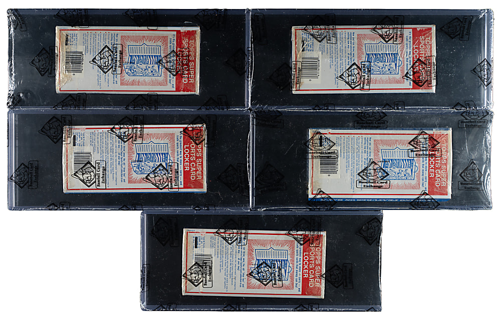 1980 Topps Unopened Wax Pack Tray Collection (5)
