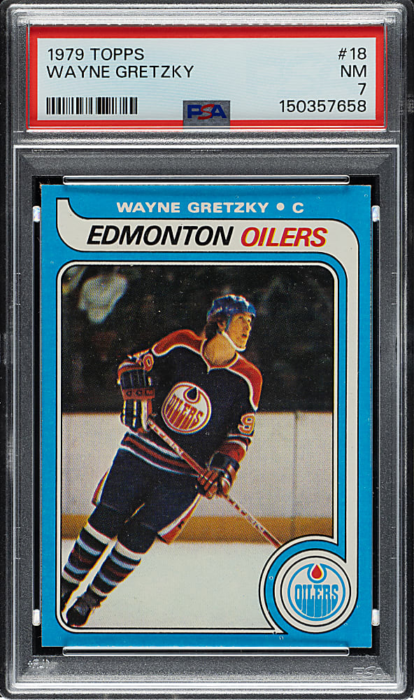 1979-1980 Topps Hockey #18 Wayne Gretzky Rookie PSA NM 7