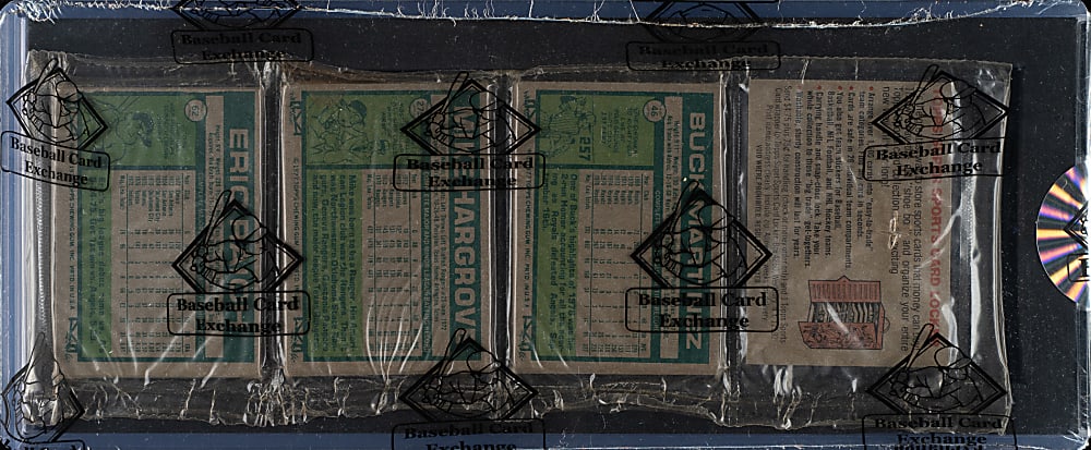 1977 Topps Unopened Rack Pack - George Brett on Top - BBCE