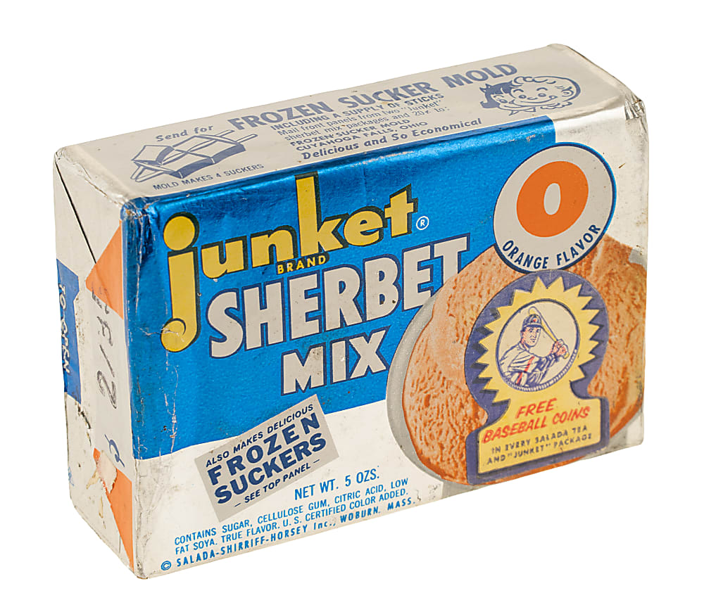 1962 Salada-Junket Mix Unopened Box Including Baseball Coin