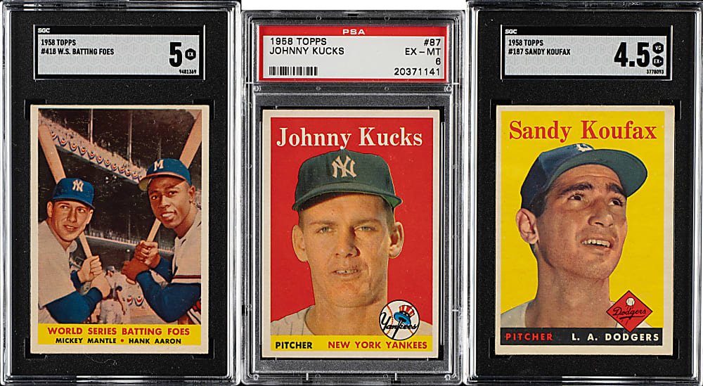 1958 Topps Complete Set (494) Plus Eight Yellow-Letter Variations