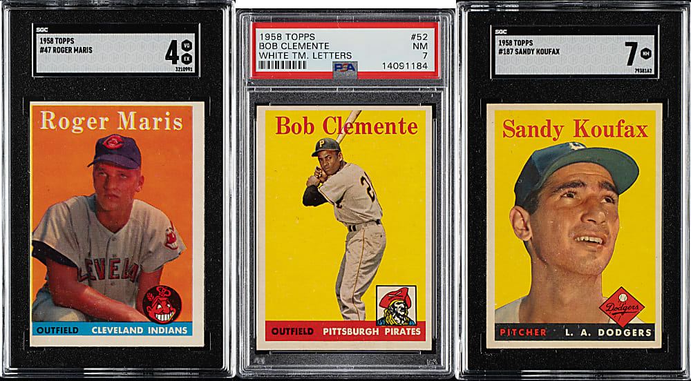 1958 Topps Near-Complete Set (493/494) Including 277 PSA- and SGC-Graded Cards