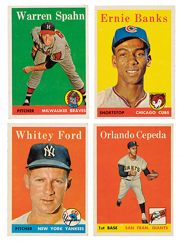 1958 Topps Near-Complete Set (493/494) Including 277 PSA- and SGC-Graded Cards