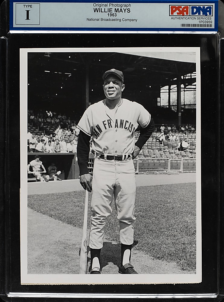1963 Willie Mays Original National Broadcasting Company Photograph PSA/DNA Type I
