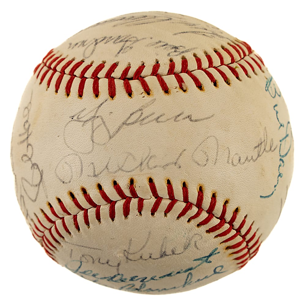 1961 New York Yankees World Champions Team-Signed Baseball with Roger Maris - JSA