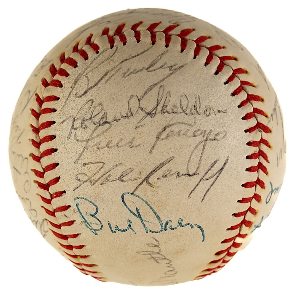 1961 New York Yankees World Champions Team-Signed Baseball with Roger Maris - JSA