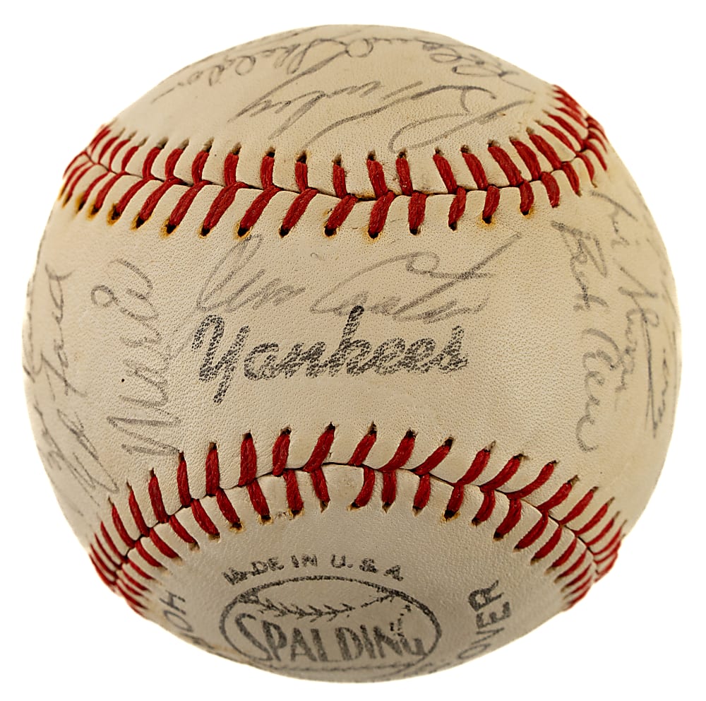 1961 New York Yankees World Champions Team-Signed Baseball with Roger Maris - JSA