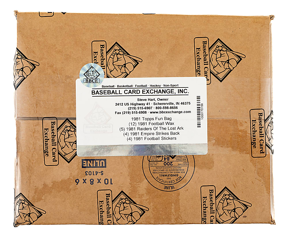 1981 Topps "Fun Packs" Unopened Bag (25 Packs) Including Twelve Football and Four Football Stickers - BBCE